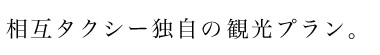 相互タクシー自慢の観光プラン。